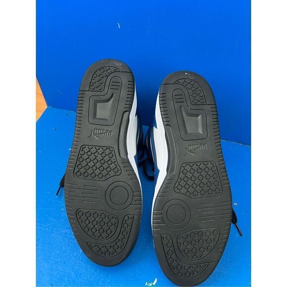 puma 10.5 mens white and blue black bottom 9.5uk size (pre owned) - Picture 5 of 7